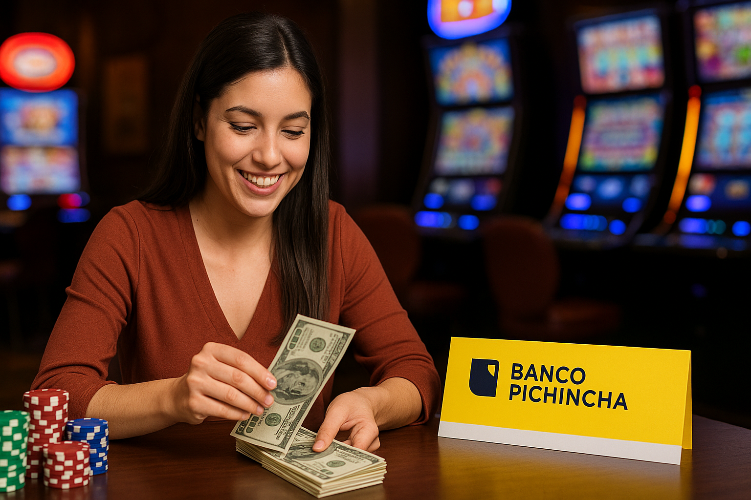 Jugadora de Quito cobra sus ganancias con Banco Pichincha sin complicaciones